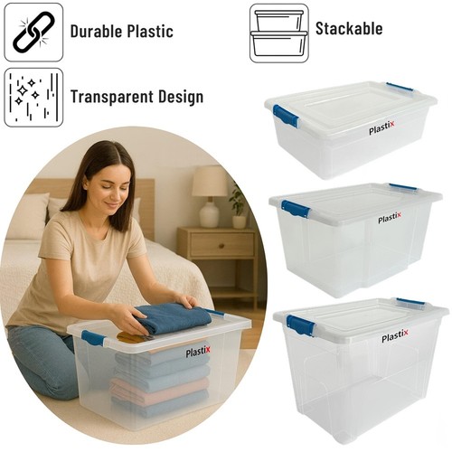 Plastic storage box - storage, clear