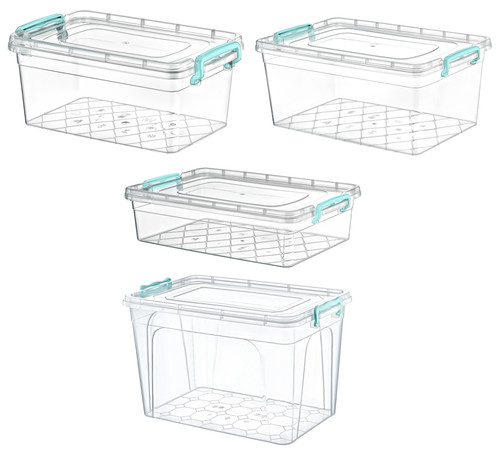 Clear plastic storage - box, lid
