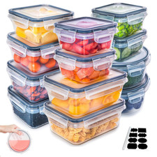 12x Plastic Airtight Food