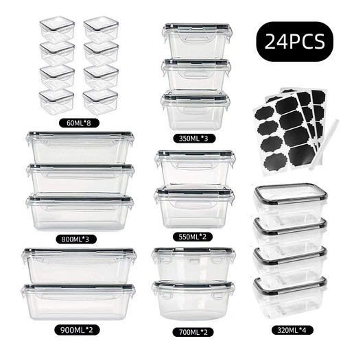 24pcs airtight food storage - food,